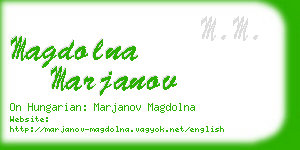 magdolna marjanov business card